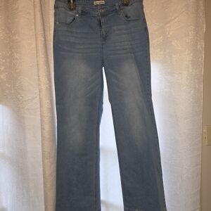 Vooma Light Blue Flare Jeans for Women